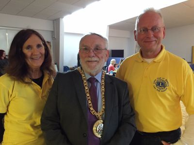 Gordon Ross, Mayor of Banbury, dropped in to see the fun