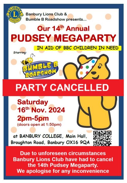 Pudsey Poster Cancelled